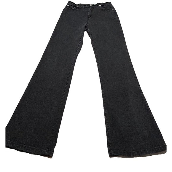 Levis 512 Jeans Women Size 12 M Perfectly Slimming Bootcut Black Hi-Rise Y2K Vtg - Picture 1 of 7